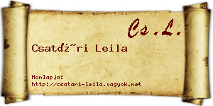 Csatári Leila névjegykártya